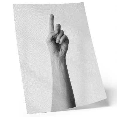 Premium stenski plakat Enobarvna roka na praznem ozadju