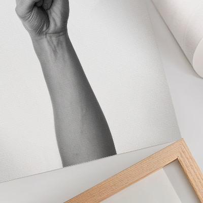 Plakat Črno-bela minimalistična gesta roke