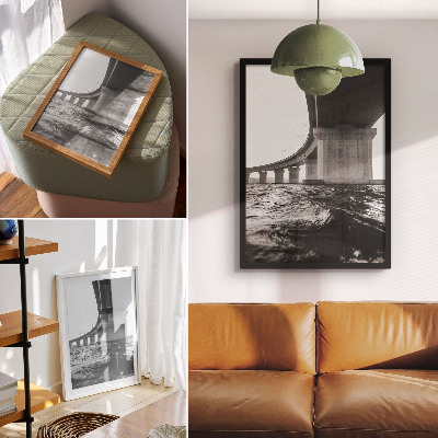 Premium stenski plakat Minimalizem most arhitektura modernost