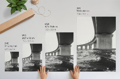 Premium stenski plakat Minimalizem most arhitektura modernost