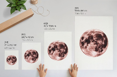 Umetniški tisk na platno Prevladovanje toplih odtenkov, podrobnosti lune