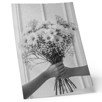 Eleganten plakat za dnevno sobo Nežno cvetje minimalizem eleganca subtilnost
