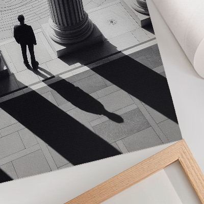 Plakat Senca stebrov v minimalistični arhitekturi