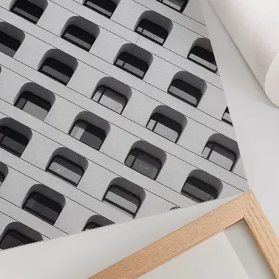 Umetniški tisk na platno minimalistična fasada s ponavljajočimi se oblikami