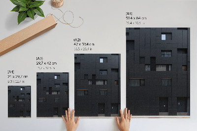 Premium stenski plakat Minimalistična fasada, geometrijske oblike, harmonija