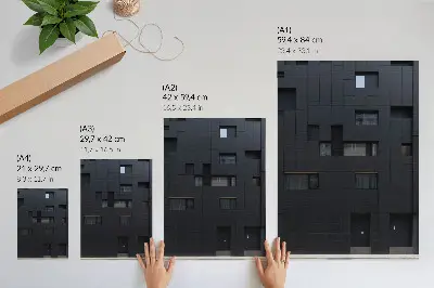 Premium stenski plakat minimalistična fasada z geometrijskimi oblikami v harmoniji