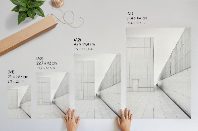 Umetniški tisk na platno Minimalistična geometrijska arhitektura