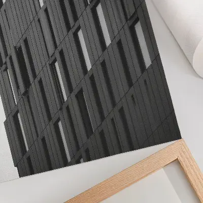 Eleganten plakat za dnevno sobo z motivom grafitnih geometrijskih oblik v modernem slogu