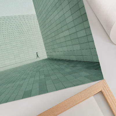 Umetniški tisk na platno Sive geometrijske stene minimalizem figura