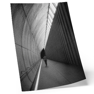 Premium stenski plakat Minimalistična perspektiva linij senc predora