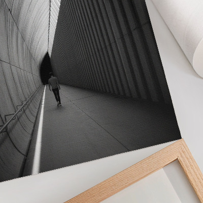 Premium stenski plakat Minimalistična perspektiva linij senc predora