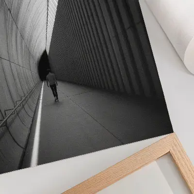 Stenski plakat Minimalistična perspektiva senc v predoru premium izvedba