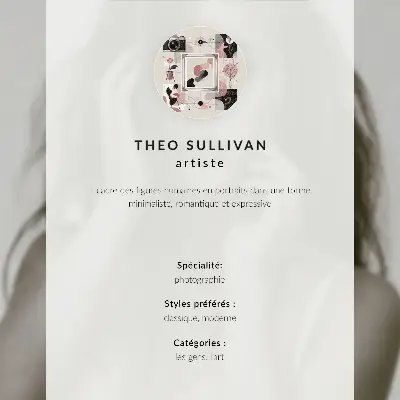 Stenski plakat ženska v ogledalu s pridihom miru v toplih barvah