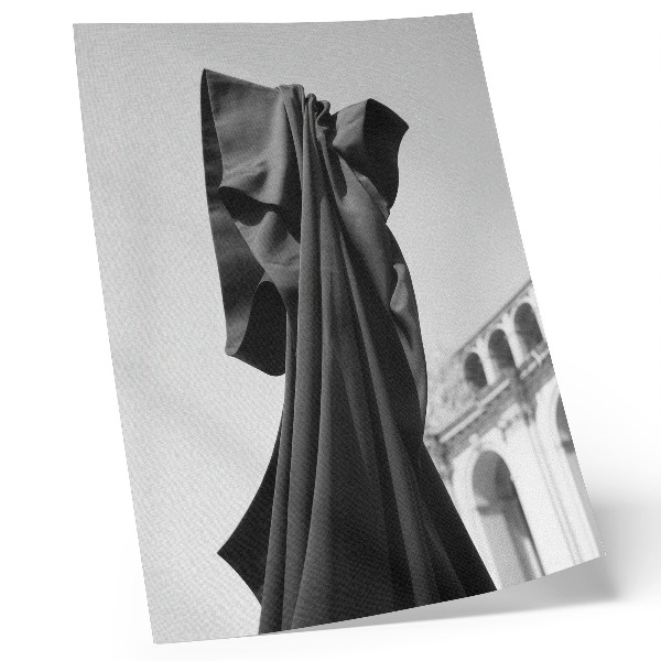 Eleganten plakat za dnevno sobo Minimalistična arhitektura tkanine