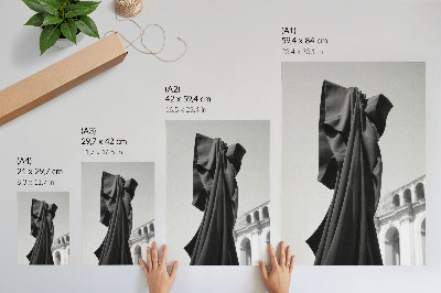 Eleganten plakat za dnevno sobo Minimalistična arhitektura tkanine