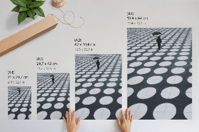 Plakat Geometrijski vzorci v črno-belem kontrastu