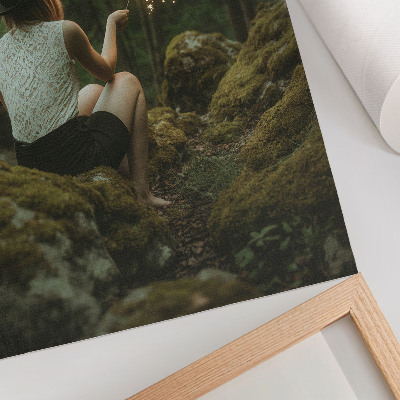 Premium stenski plakat Skrivnostna gozdna pokrajina z avro pustolovščine