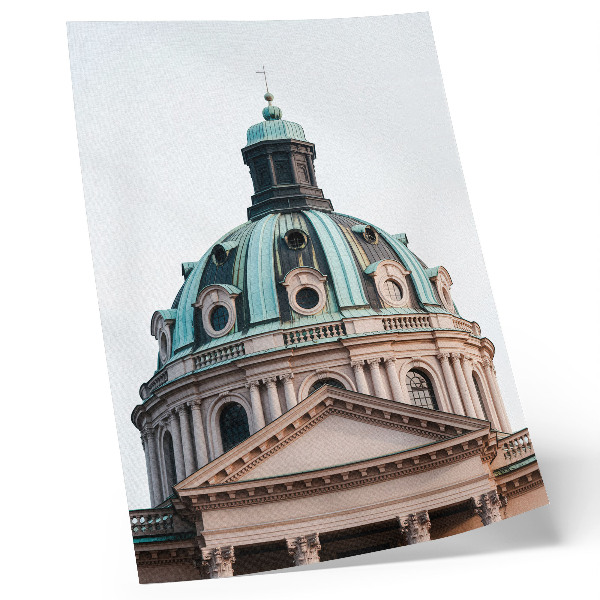 Eleganten plakat za dnevno sobo Impresivne podrobnosti kupole klasične arhitekture