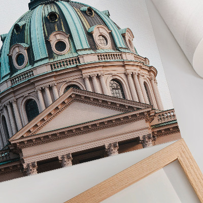 Eleganten plakat za dnevno sobo Impresivne podrobnosti kupole klasične arhitekture