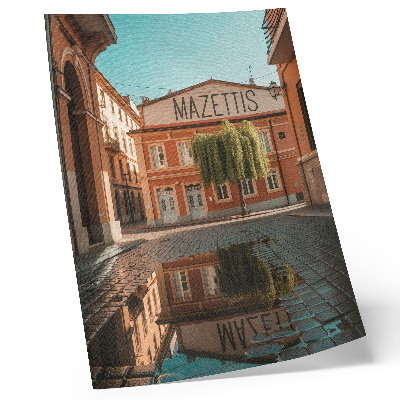 Premium stenski plakat Tople barve urbane arhitekture odsev