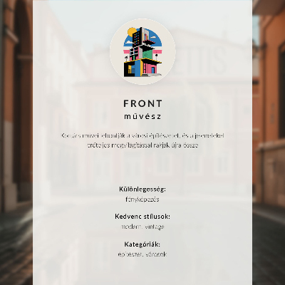 Premium stenski plakat Tople barve urbane arhitekture odsev
