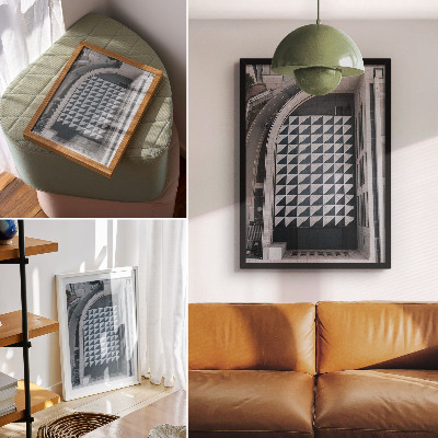 Premium stenski plakat Elegantni geometrijski vzorci, futuristična arhitektura