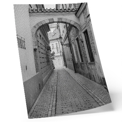 Plakat Črno-bela arhitektura nostalgične ulice