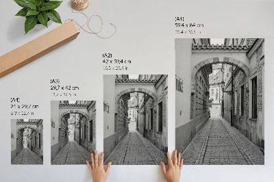 Plakat Črno-bela arhitektura nostalgične ulice