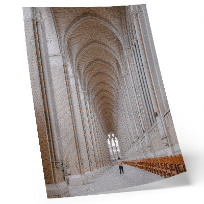 Eleganten plakat za dnevno sobo Visoki loki eleganca simetrija mir prostor