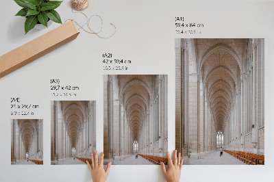 Eleganten plakat za dnevno sobo Visoki loki eleganca simetrija mir prostor