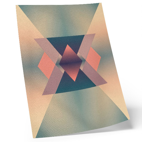 Premium stenski plakat Geometrijske oblike pastelne barve eleganca