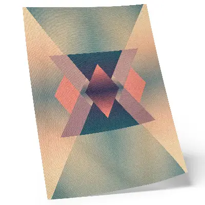 Stenski plakat geometrijske oblike v elegantnih pastelnih barvah