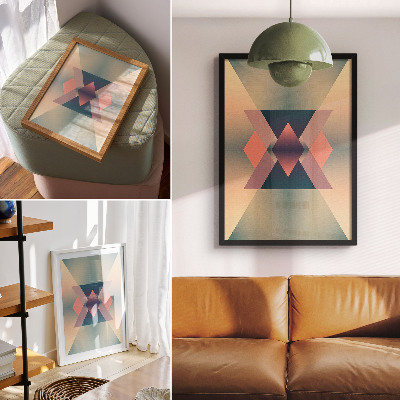 Premium stenski plakat Geometrijske oblike pastelne barve eleganca