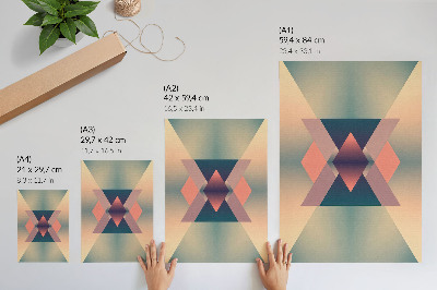 Premium stenski plakat Geometrijske oblike pastelne barve eleganca