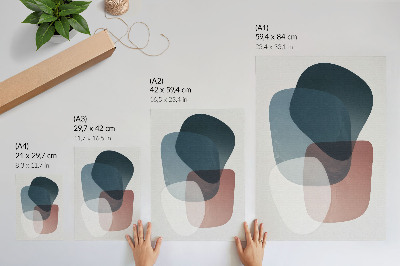 Eleganten plakat za dnevno sobo Prepletajoče se oblike, eleganca, minimalizem