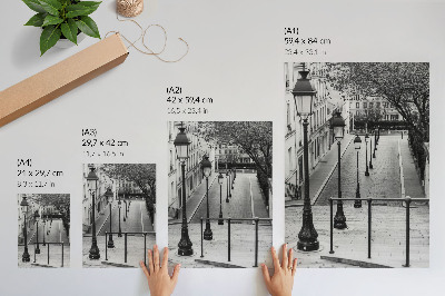 Eleganten plakat za dnevno sobo Očarljive luči, čudovita arhitektura, ulica