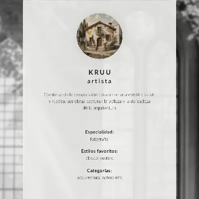 Eleganten plakat za dnevno sobo topla hiša z drevesi in kamnito ograjo v mirnem vzdušju