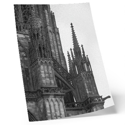 Umetniški tisk na platno Gotska arhitektura, zapleteno okrašena s kontrasti