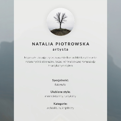 Plakat Rumena hiša megla gore mirno vzdušje