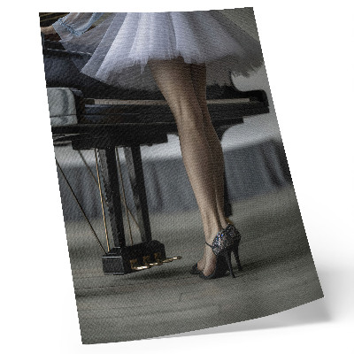 Plakat Balerina za klavirjem, eleganca in nežnost