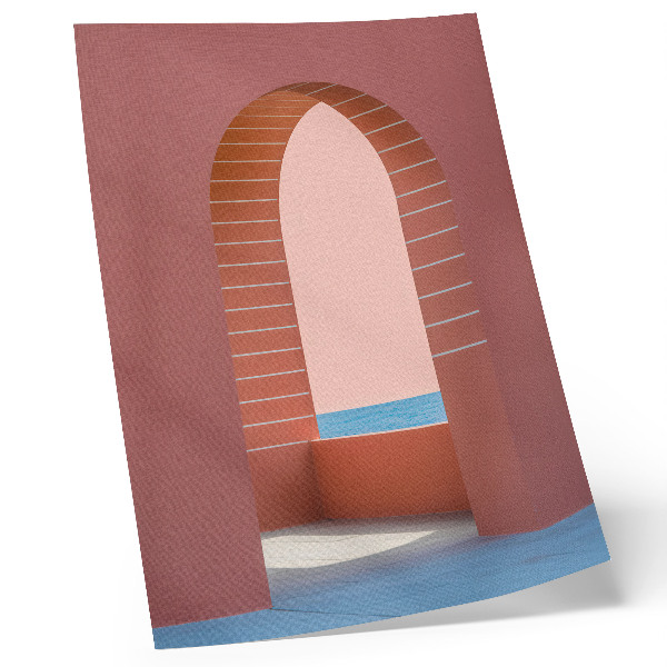Premium stenski plakat Pastelni loki morska minimalistična arhitektura