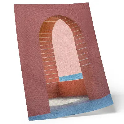 Stenski plakat Premium pastelni loki z morsko minimalistično arhitekturo