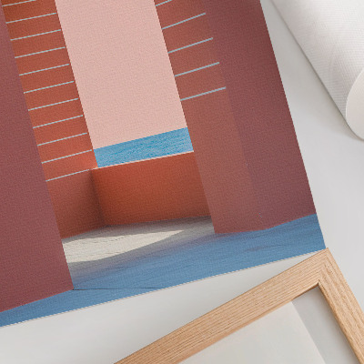 Premium stenski plakat Pastelni loki morska minimalistična arhitektura