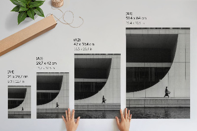 Premium stenski plakat Moderna preprostost, drzna geometrija, harmonično enobarvno