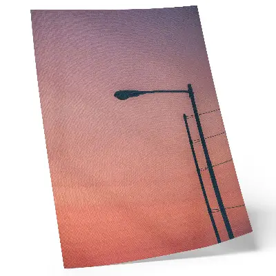 Stenski plakat Minimalistična svetilka z motivom romantičnega sončnega zahoda v modernem slogu