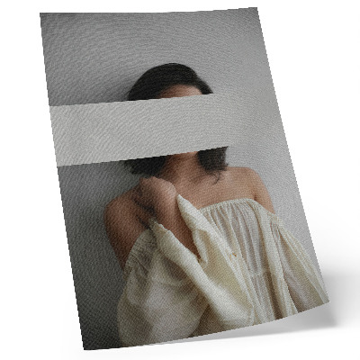 Premium stenski plakat Spremenljivo ravnovesje bele in bež barve v minimalističnem slogu