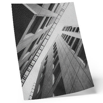 Eleganten plakat za dnevno sobo Moderna arhitektura z geometrijskimi linijami
