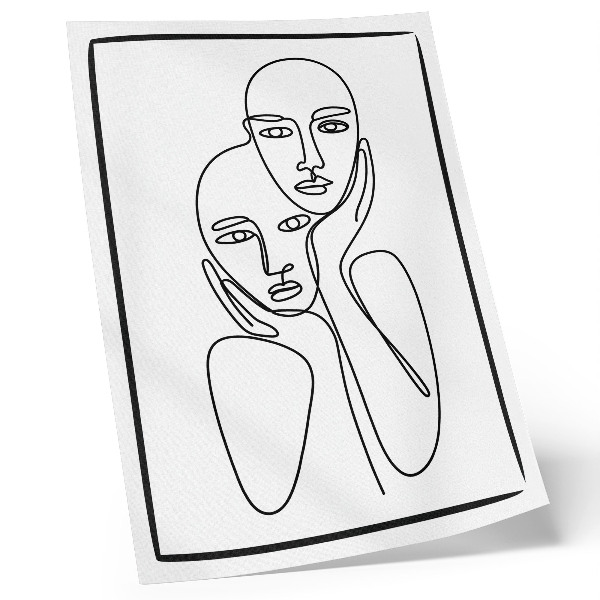 Plakat Obrazne konture črne črte minimalizem eleganca