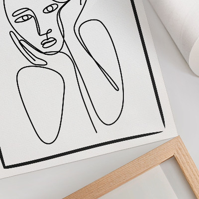 Plakat Obrazne konture črne črte minimalizem eleganca
