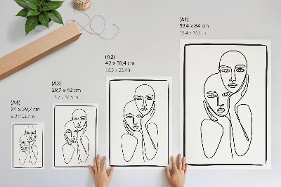 Plakat Obrazne konture črne črte minimalizem eleganca